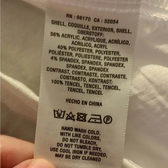 Anthropologie Tan and White Layered Top - Picture 3 of 6